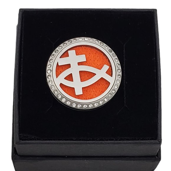 Fish of Life with Crystals Essential Oil Car Diffuser Stainless Steel NEW - Picture 5 of 8